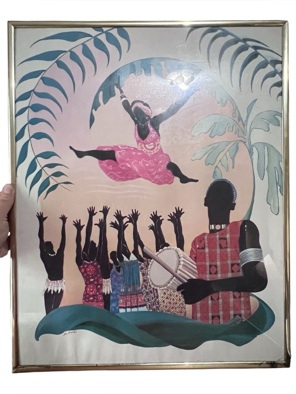 VTG Framed Print Poster Bob DeSantis African Caribbean Stylized Black Culture